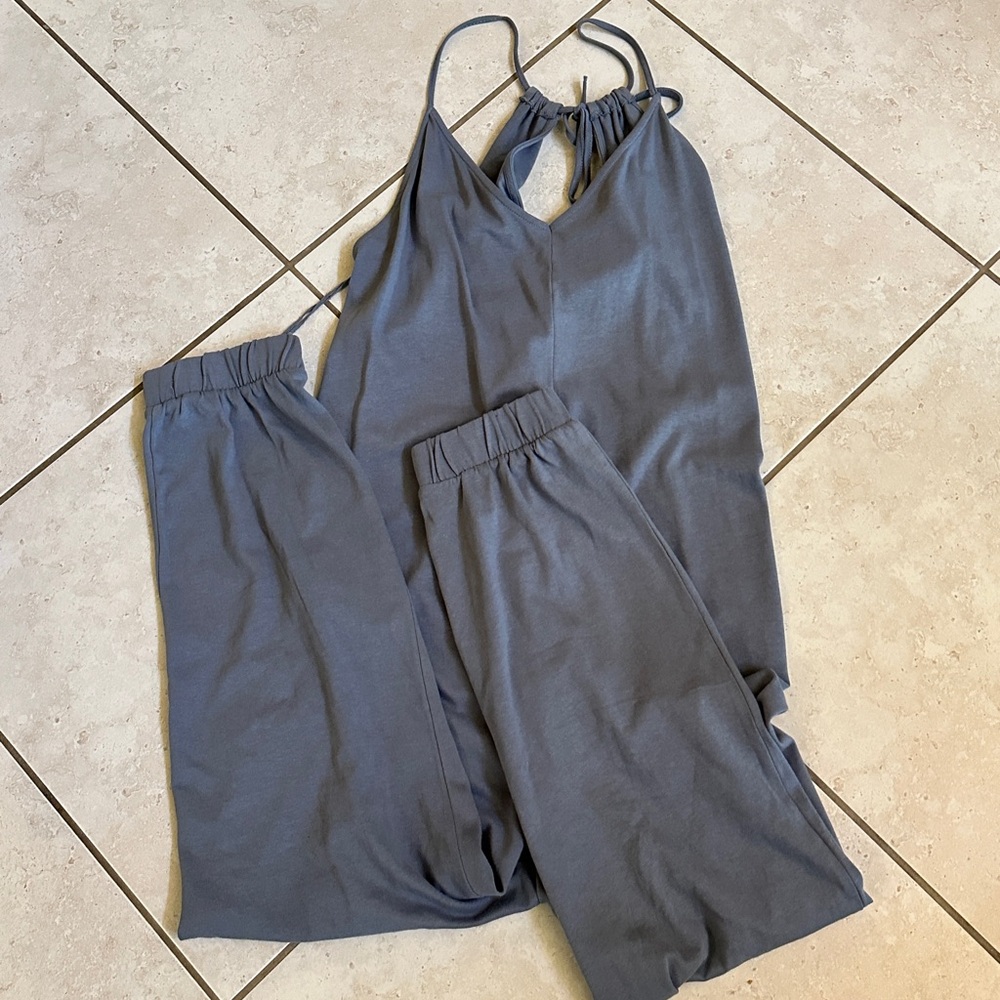 Zara Charcoal Sleeveless Jumpsuit